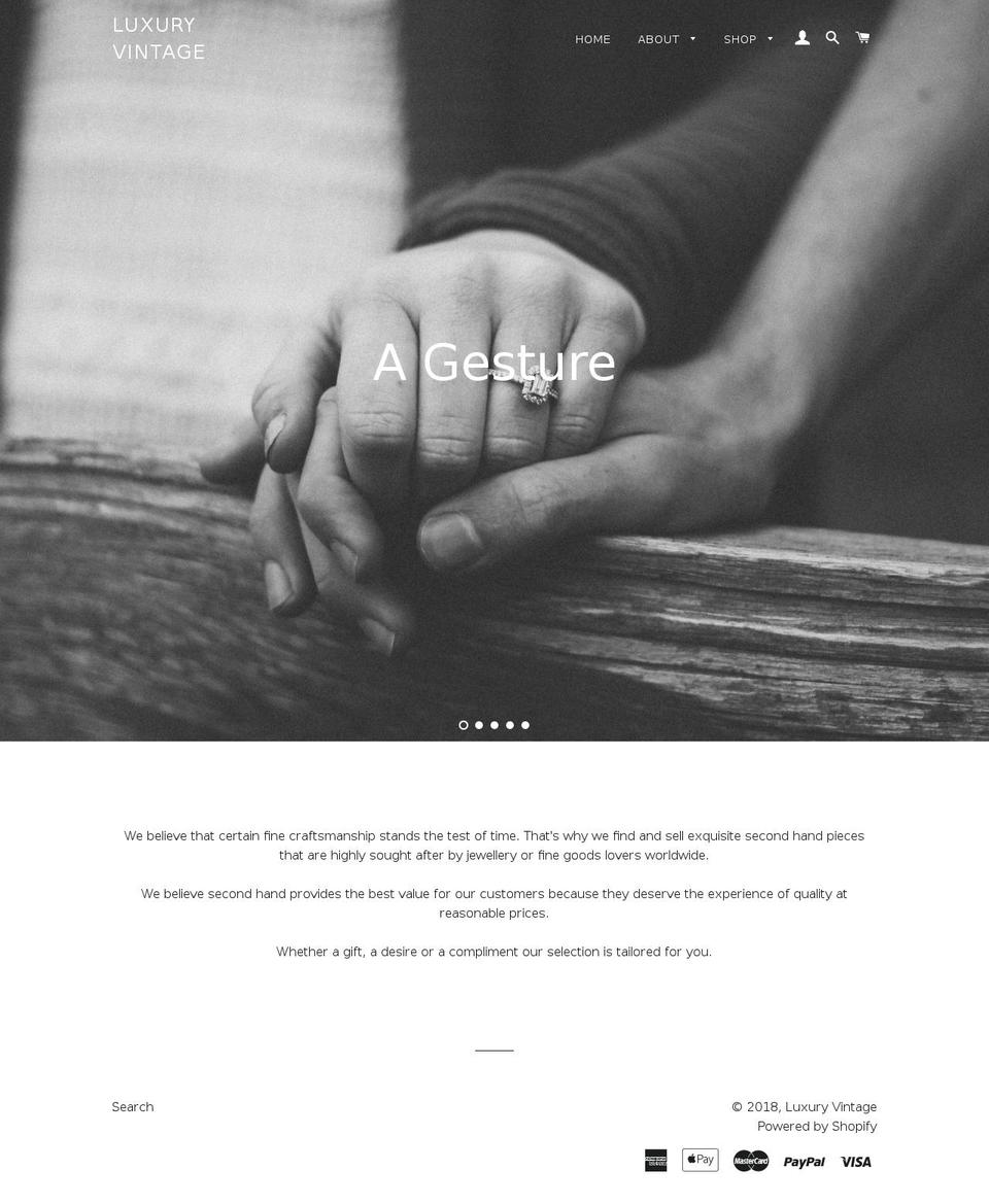 luxyvint.com — Shopify storefront screenshot