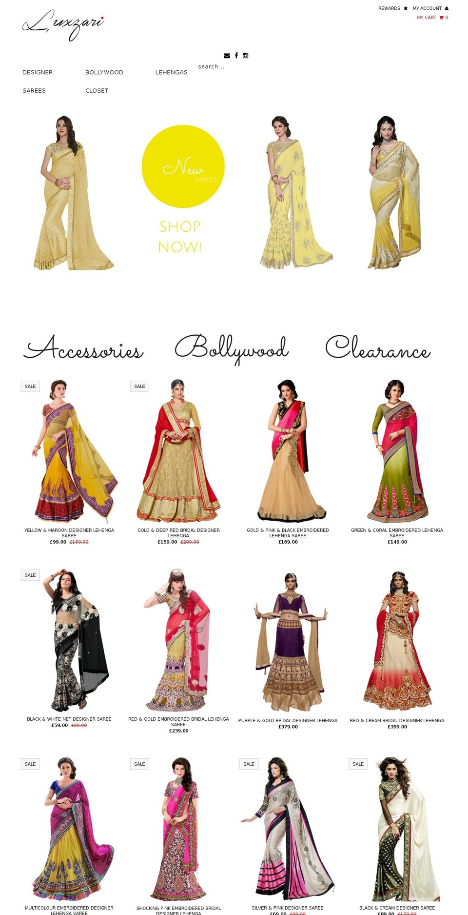 luxzari.com shopify website screenshot