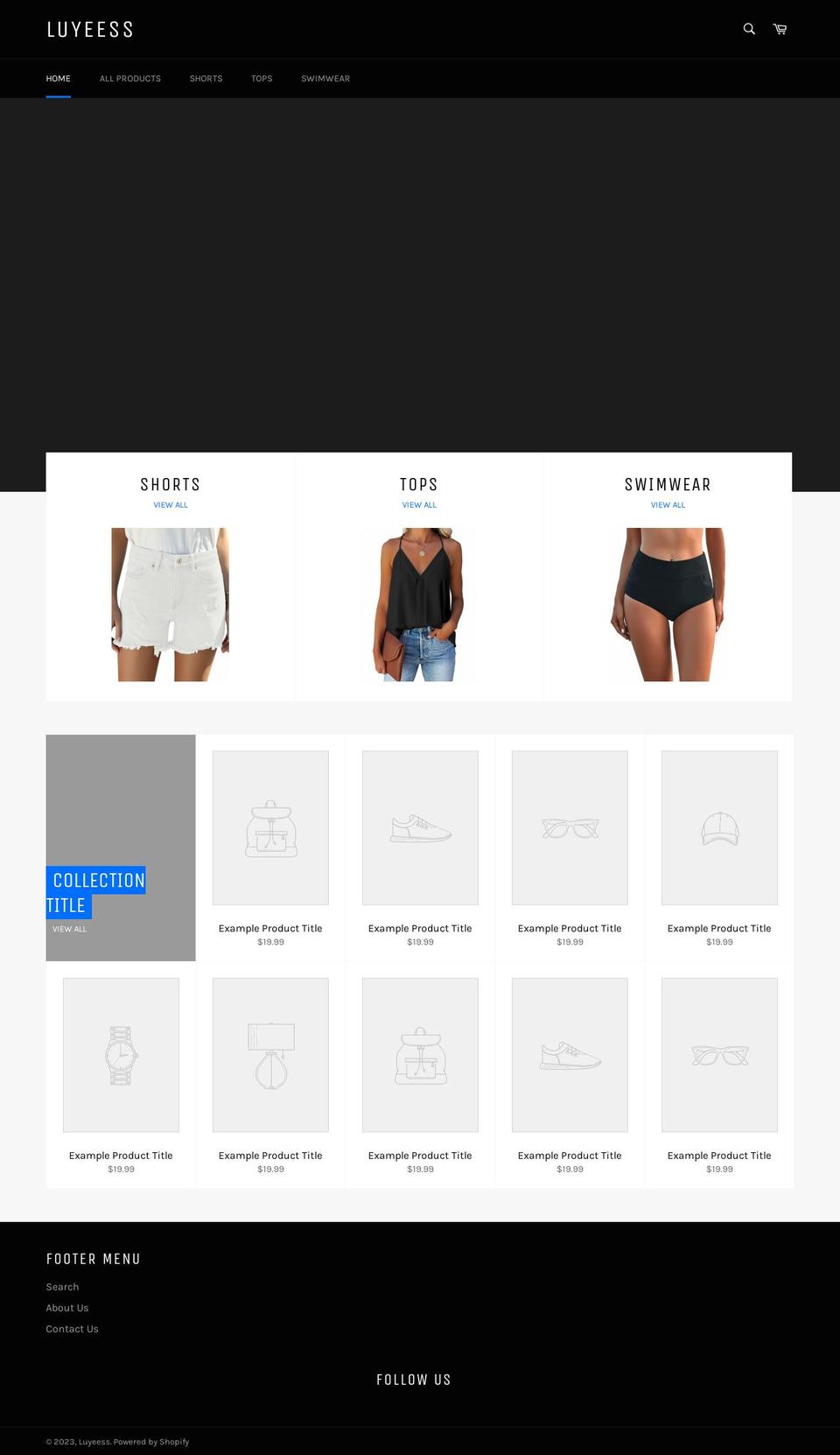 luyeess.com shopify website screenshot