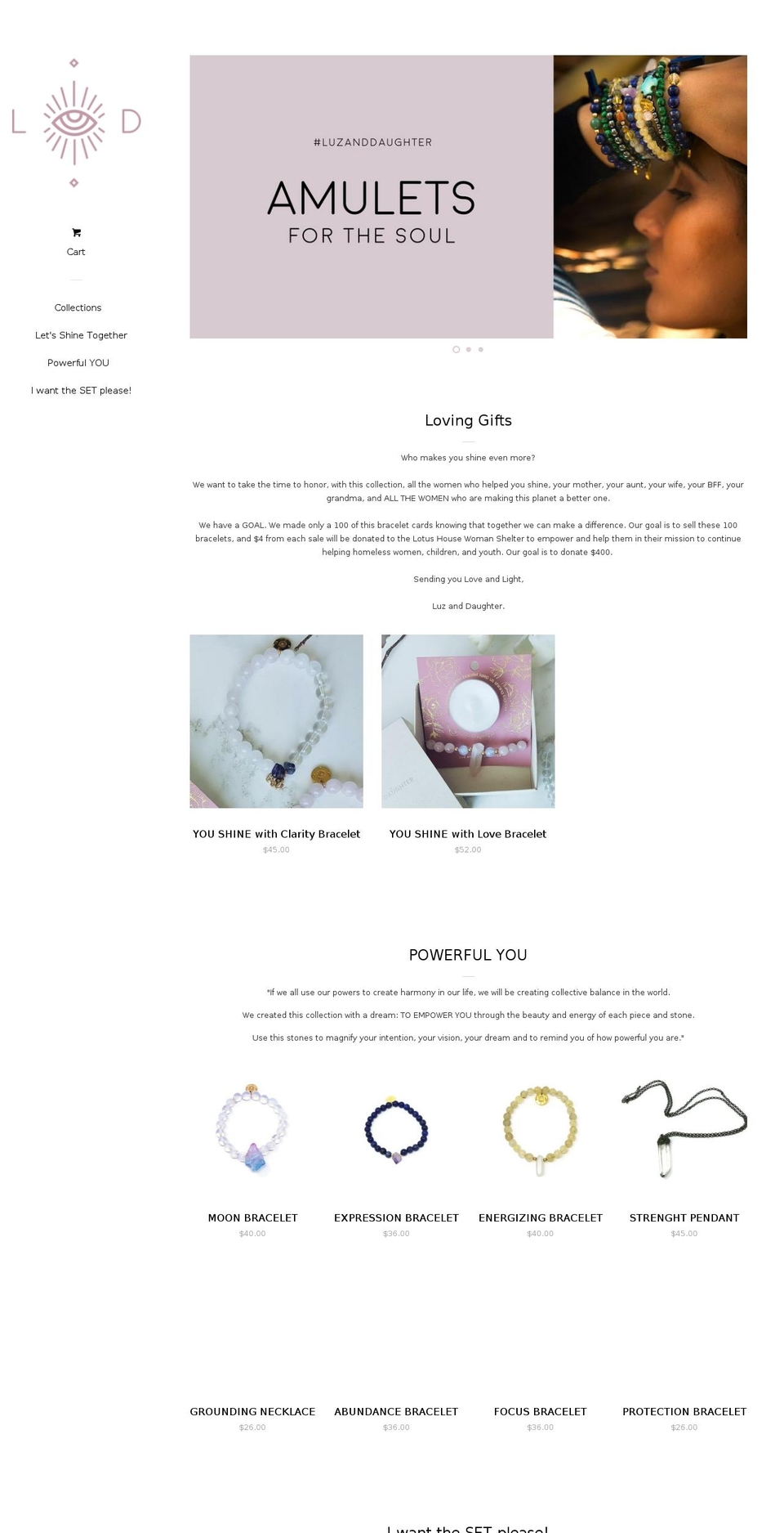 luzanddaughter.com — Shopify storefront screenshot