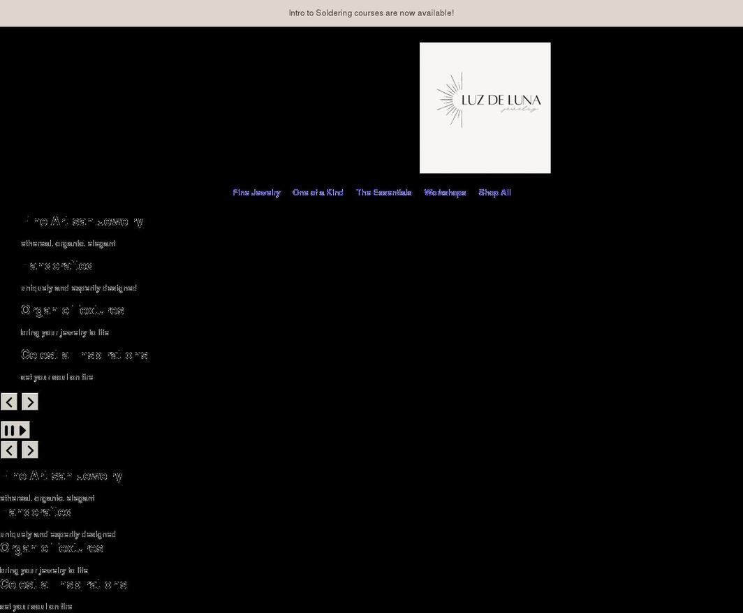 luzdelunajewelry.com shopify website screenshot