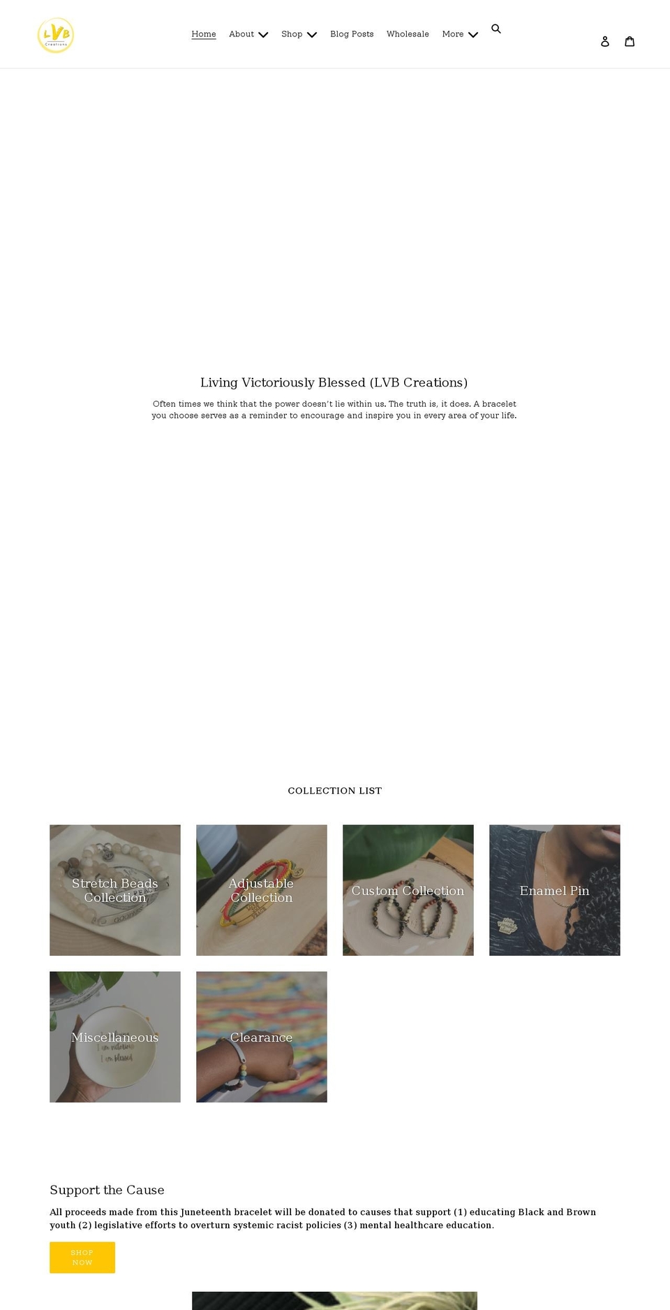 lvb-creations.com — Shopify storefront screenshot