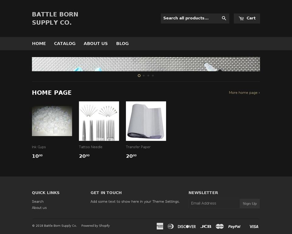 lvbattleborn.com — Shopify storefront screenshot