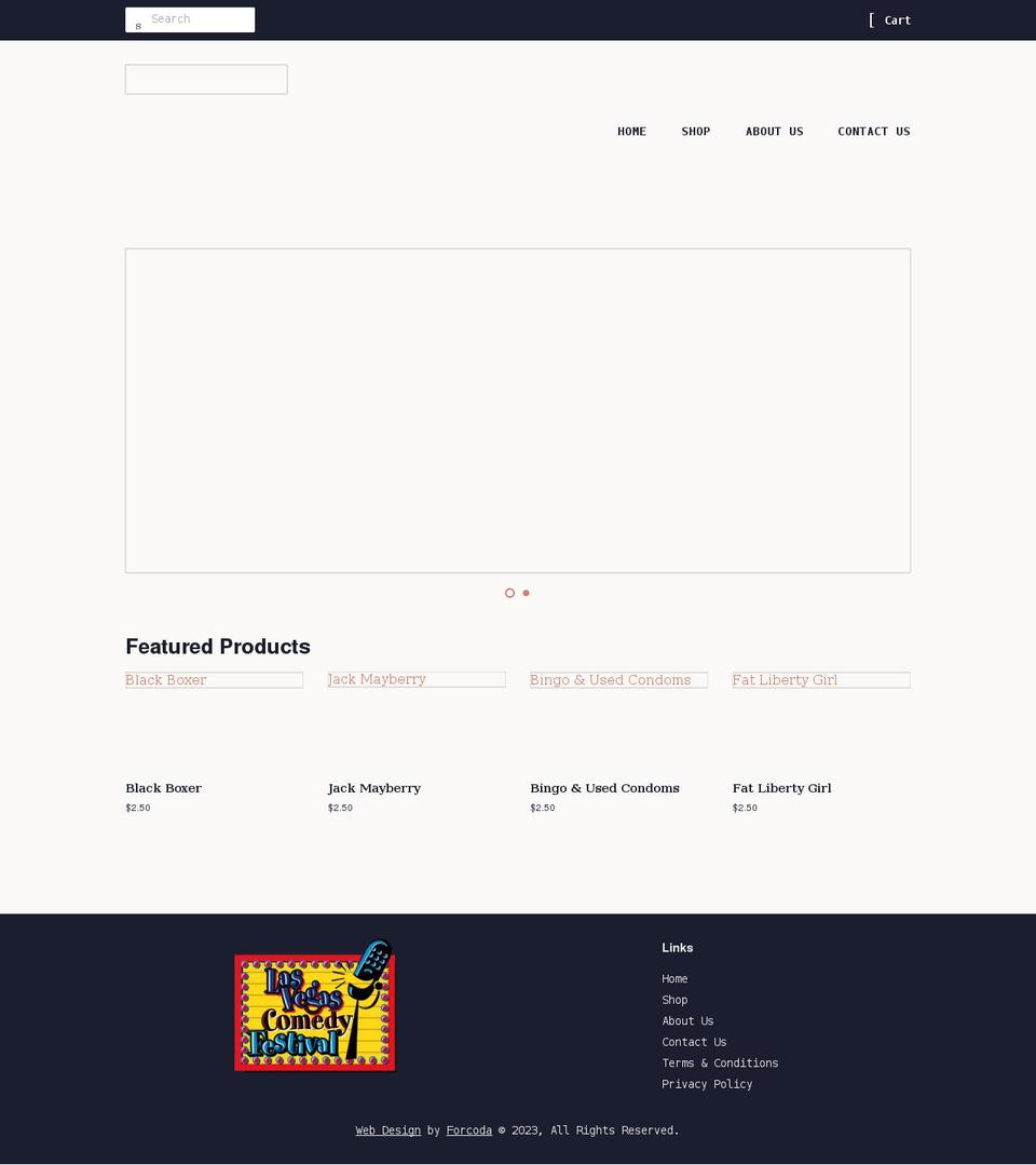 lvcomedyfestival.com shopify website screenshot
