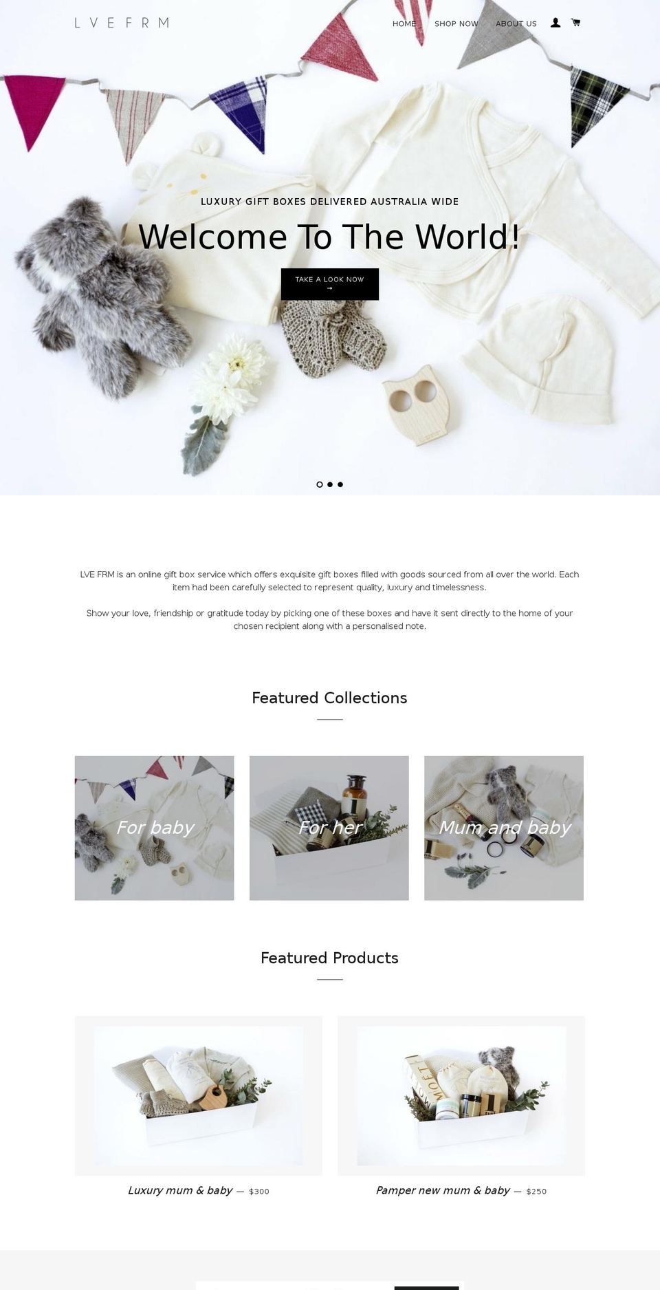 lvefrm.com — Shopify storefront screenshot