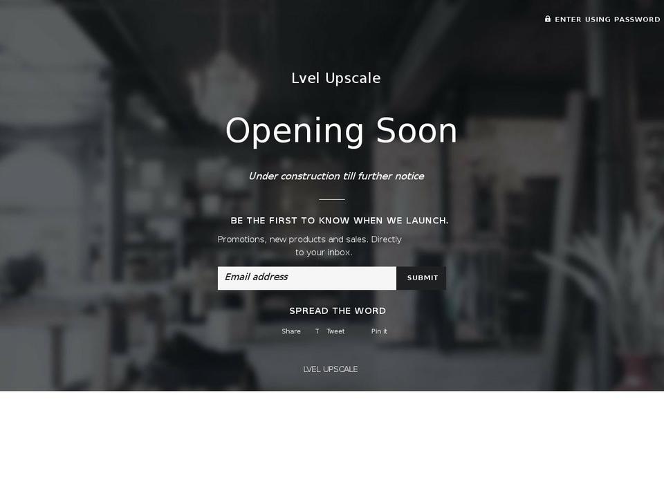 lvelupscale.com shopify website screenshot