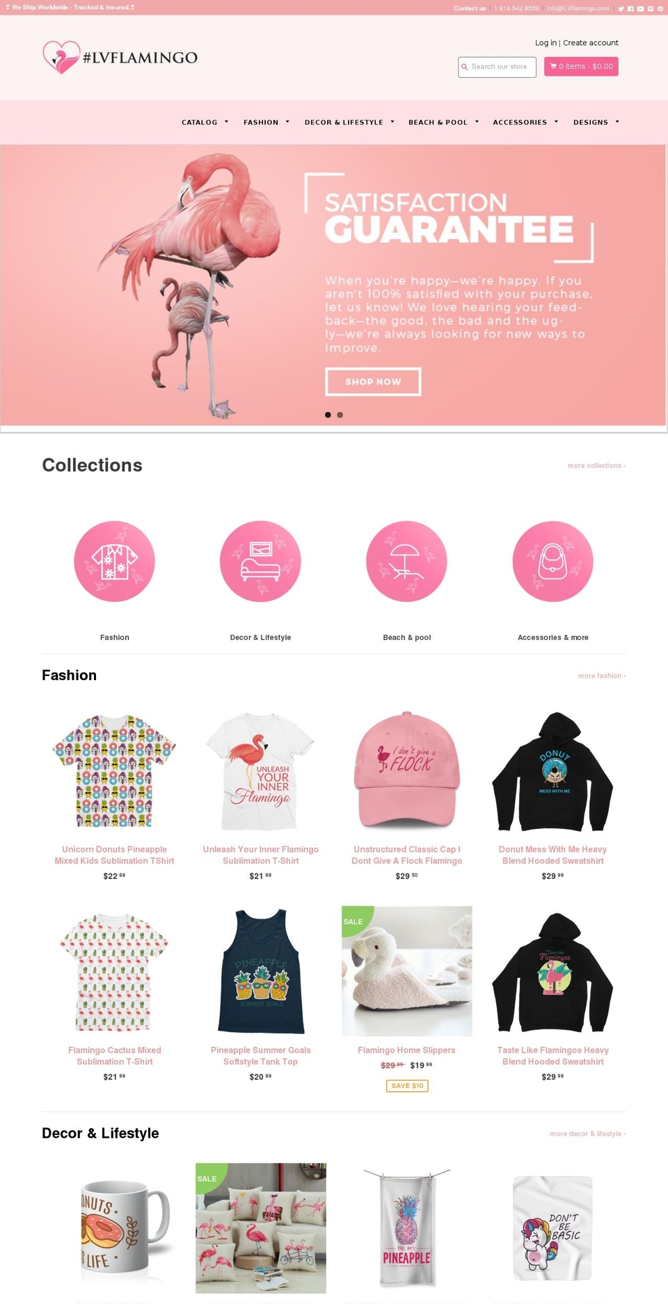 lvflamingo.com — Shopify storefront screenshot