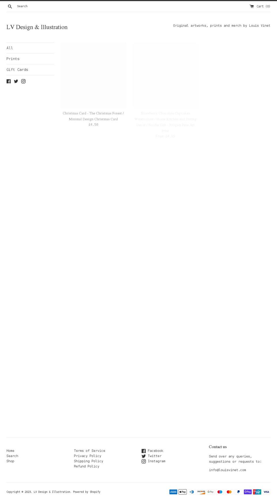 lvillustration.com shopify website screenshot