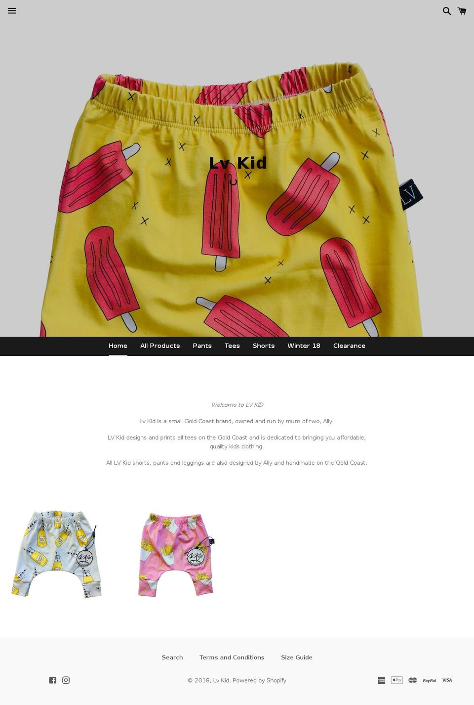 lvkidtees.com — Shopify storefront screenshot