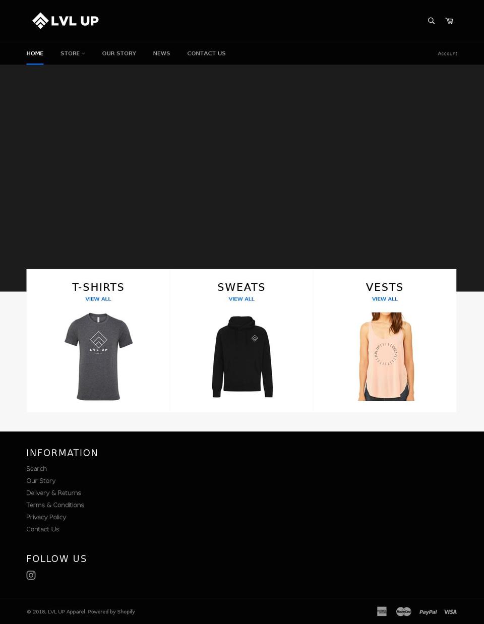 lvlupapparelstore.com — Shopify storefront screenshot