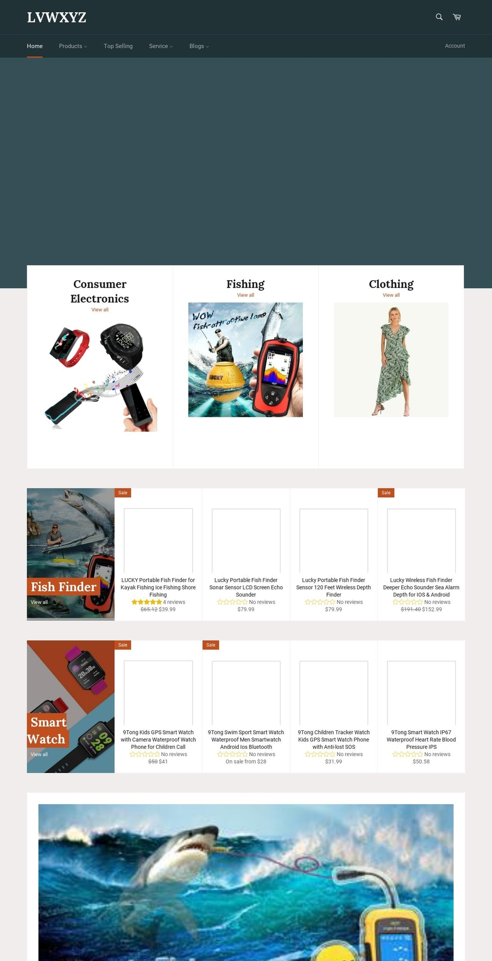 lvwxyz.com — Shopify storefront screenshot