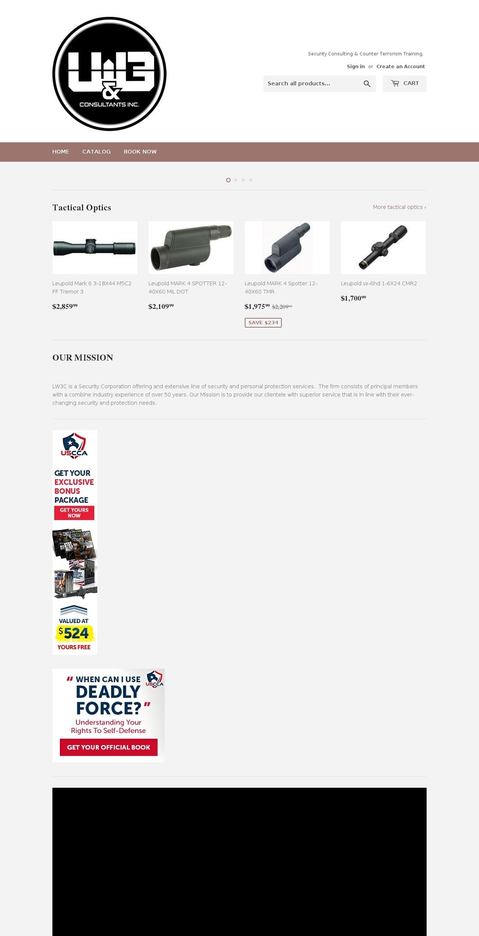 lw3c.com — Shopify storefront screenshot