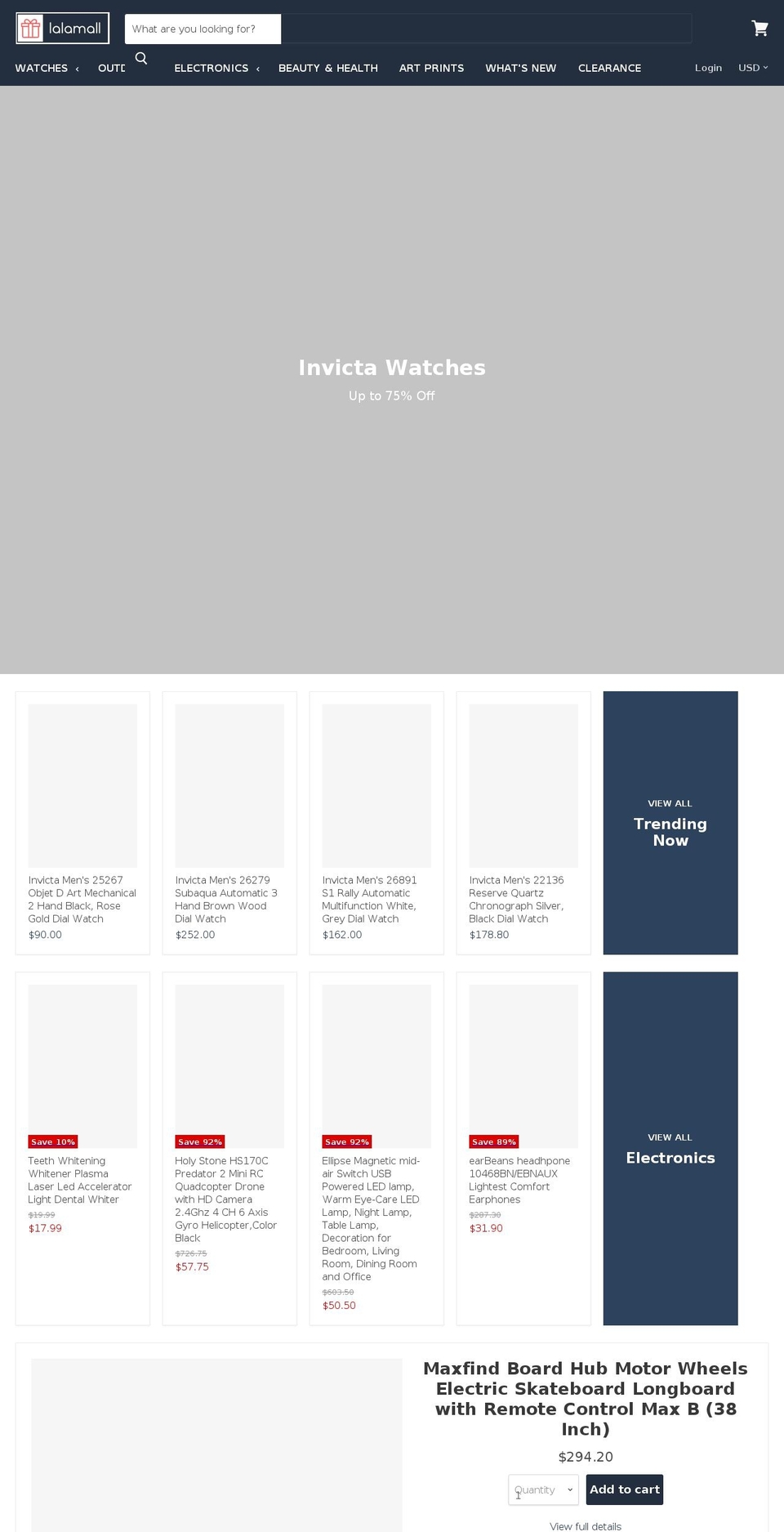 lwatches.com — Shopify storefront screenshot