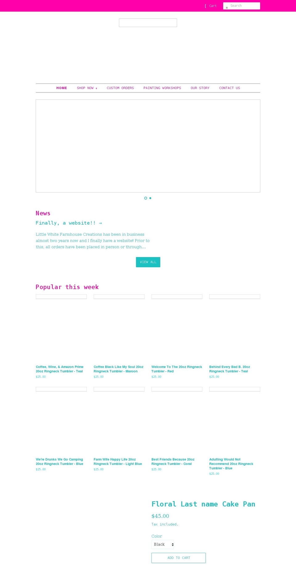lwfcreations.com shopify website screenshot