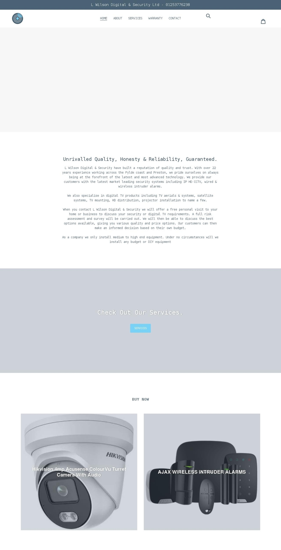 lwilsondigitalsecurity.com shopify website screenshot
