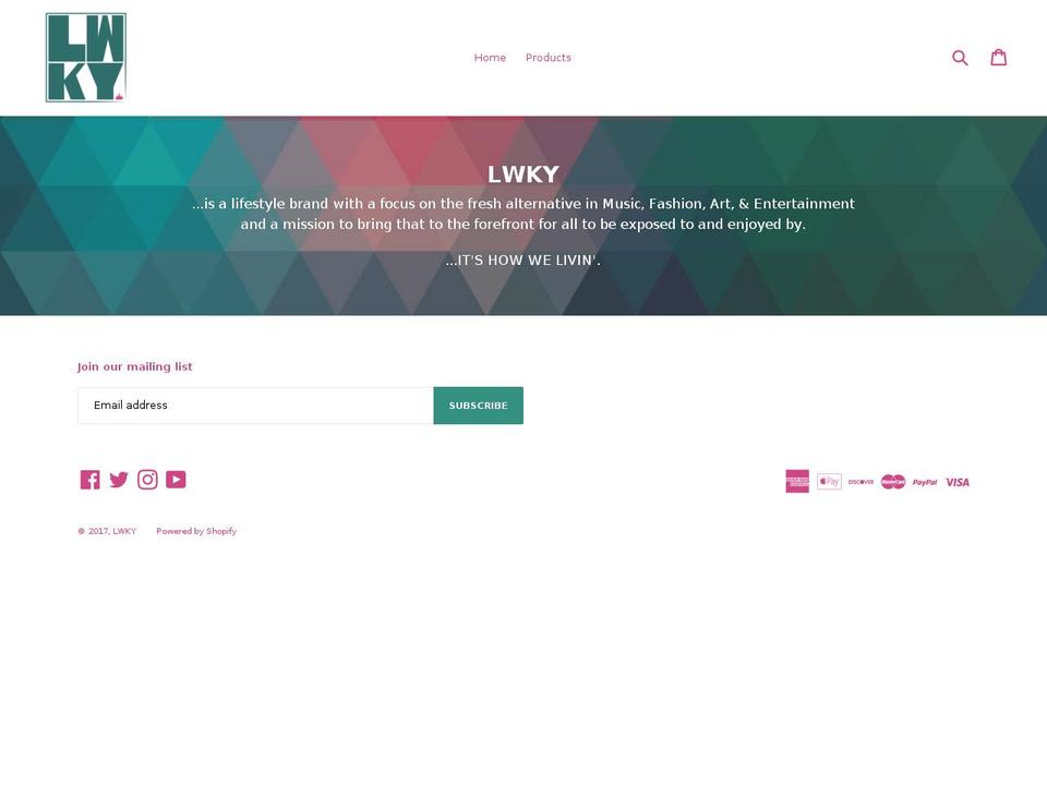 lwky.com shopify website screenshot