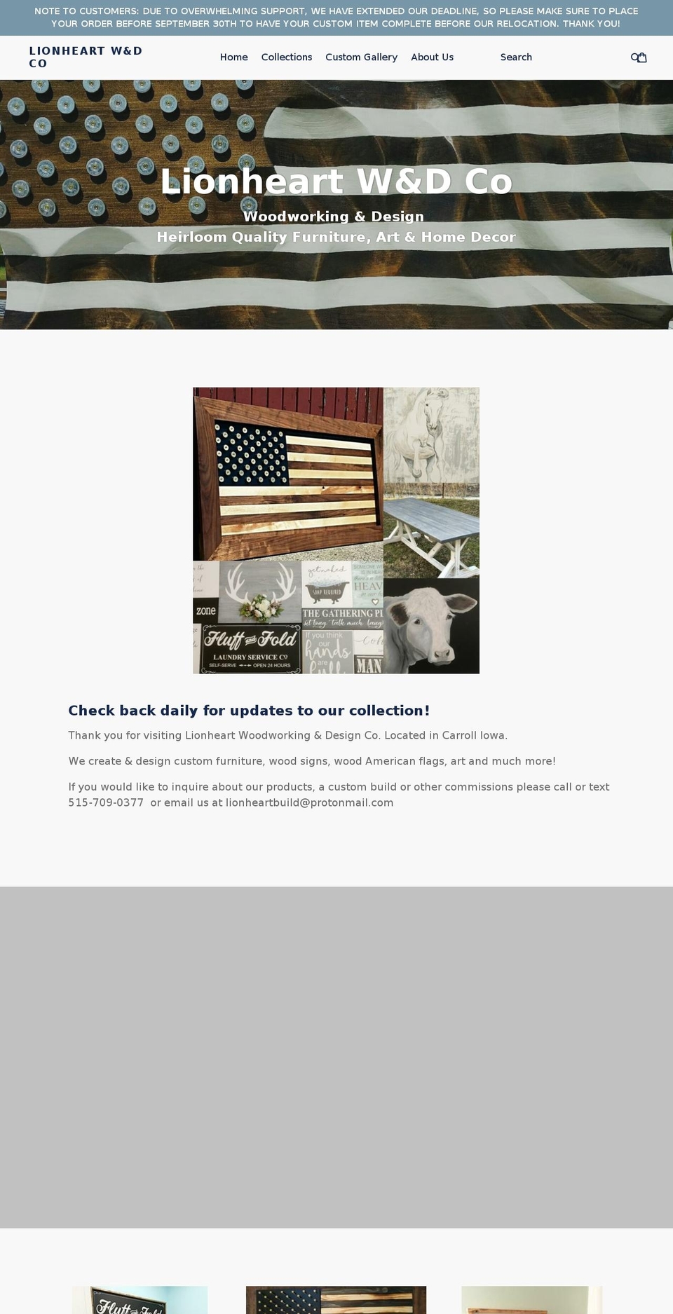 lwwood.com — Shopify storefront screenshot