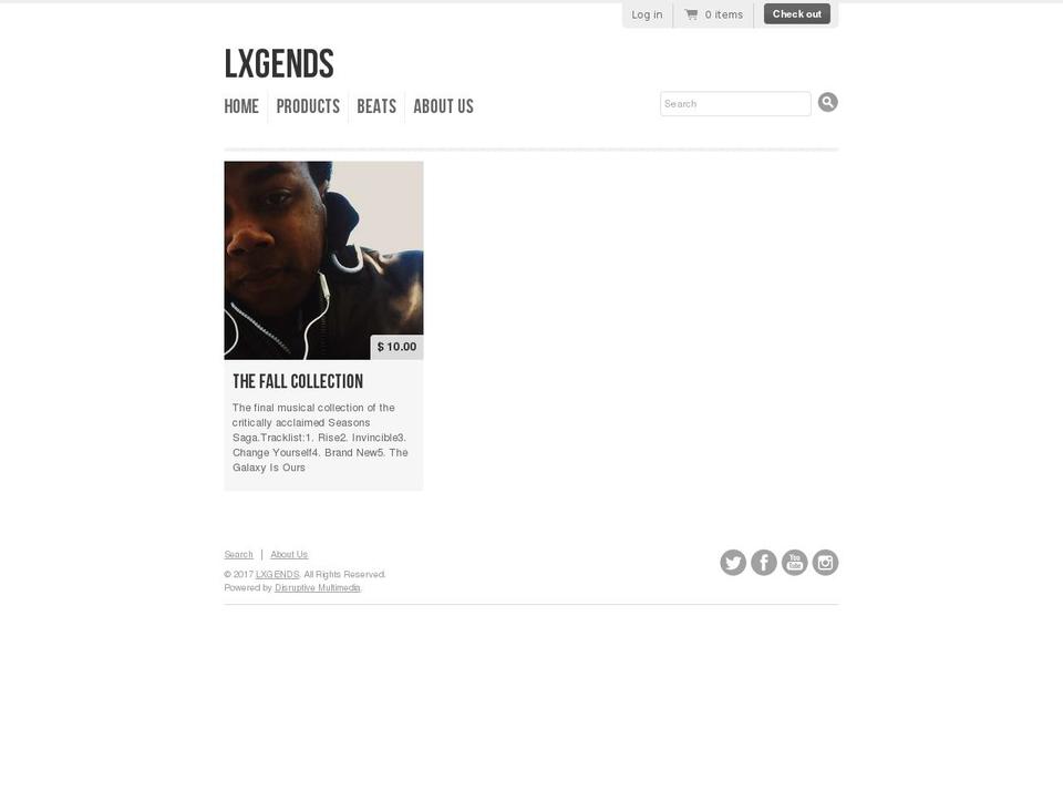 lxgends.com shopify website screenshot