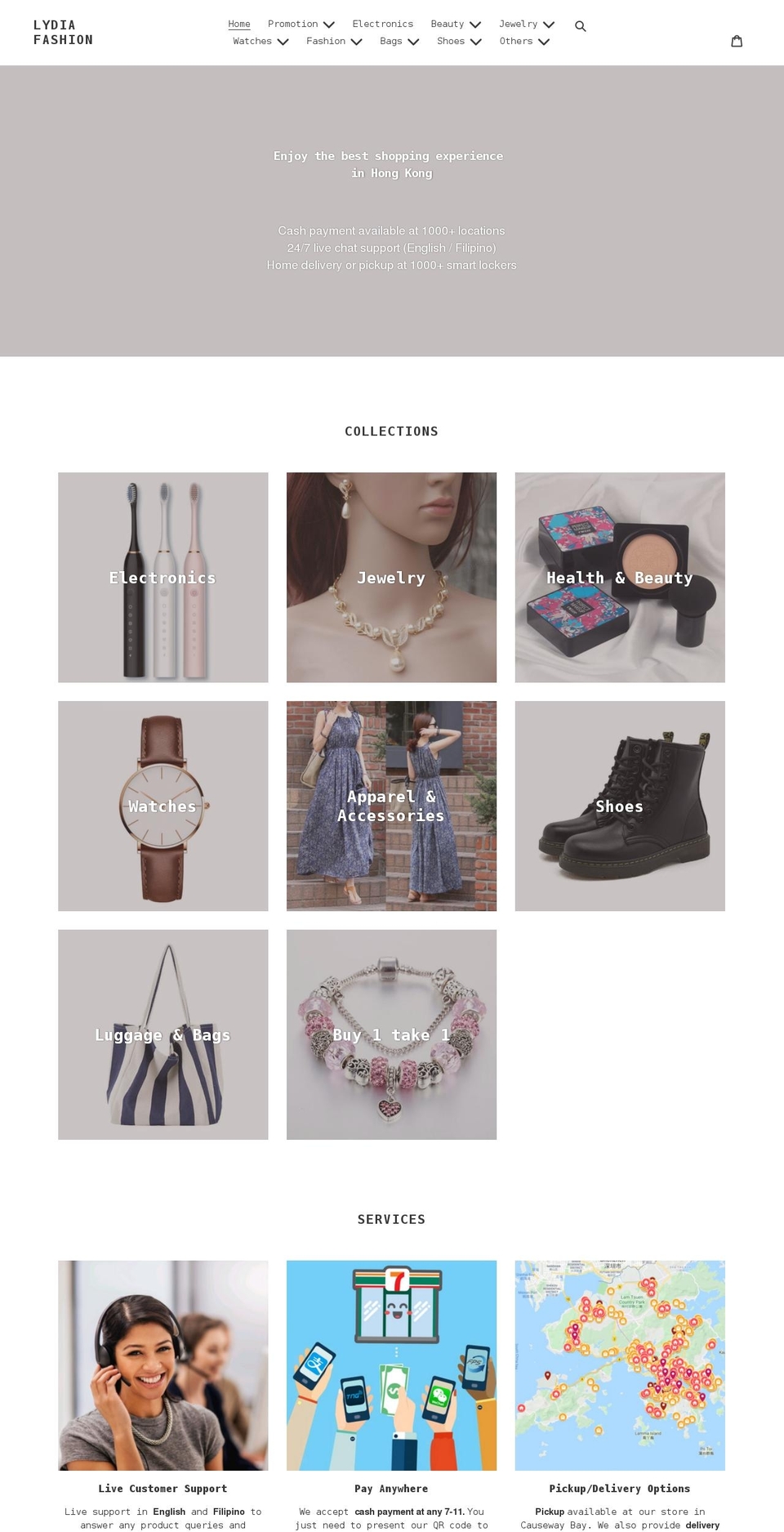 lydia-fashion.com shopify website screenshot