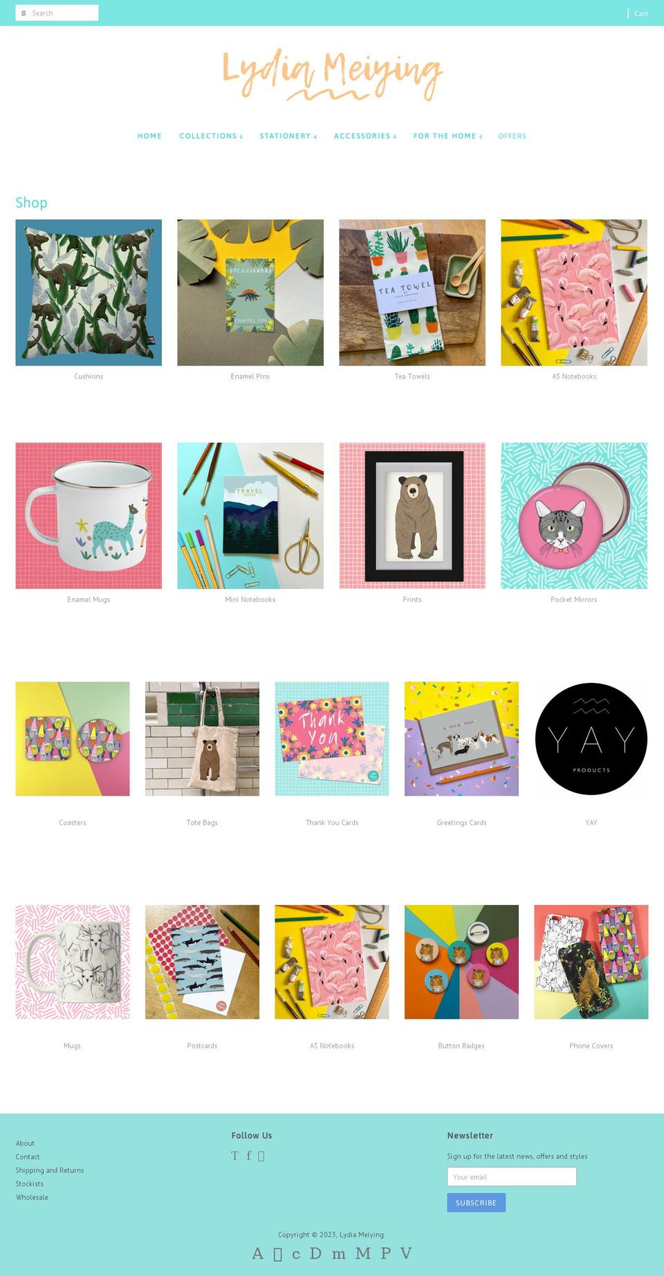 lydiameiying.com shopify website screenshot