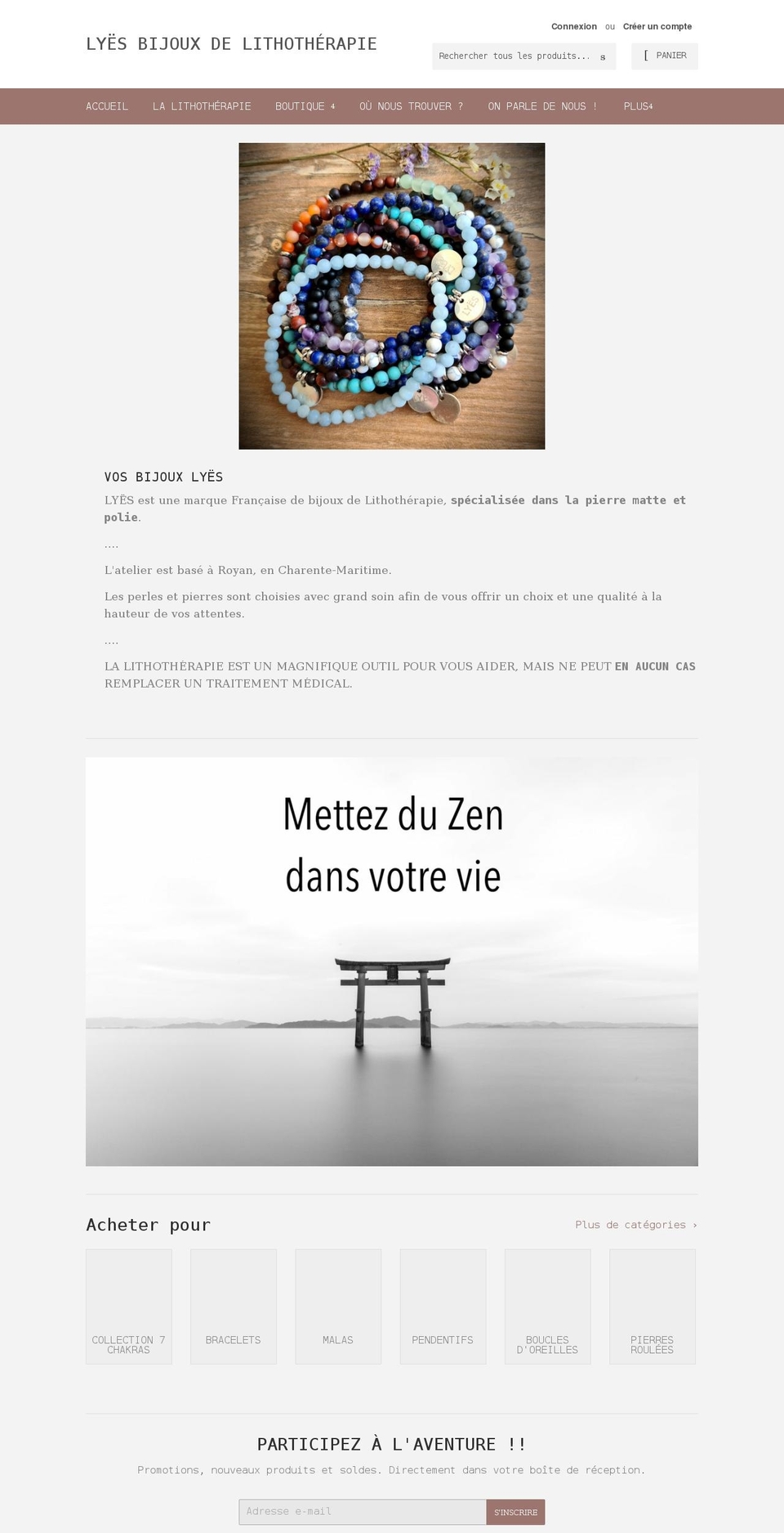 lyes-bijoux.com shopify website screenshot