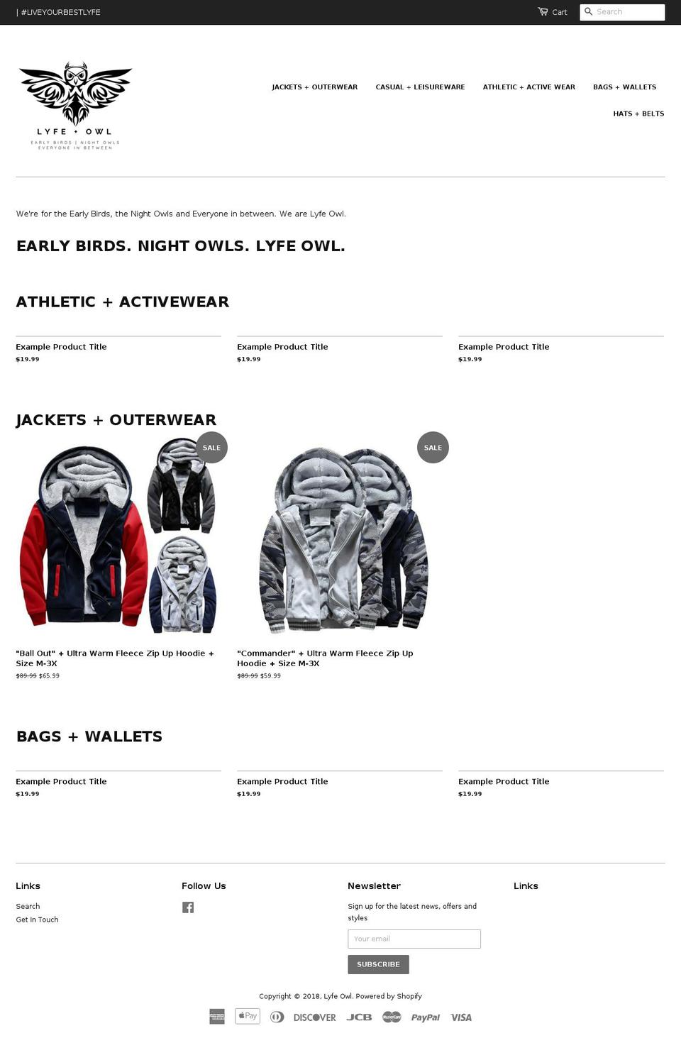 lyfeowl.com — Shopify storefront screenshot