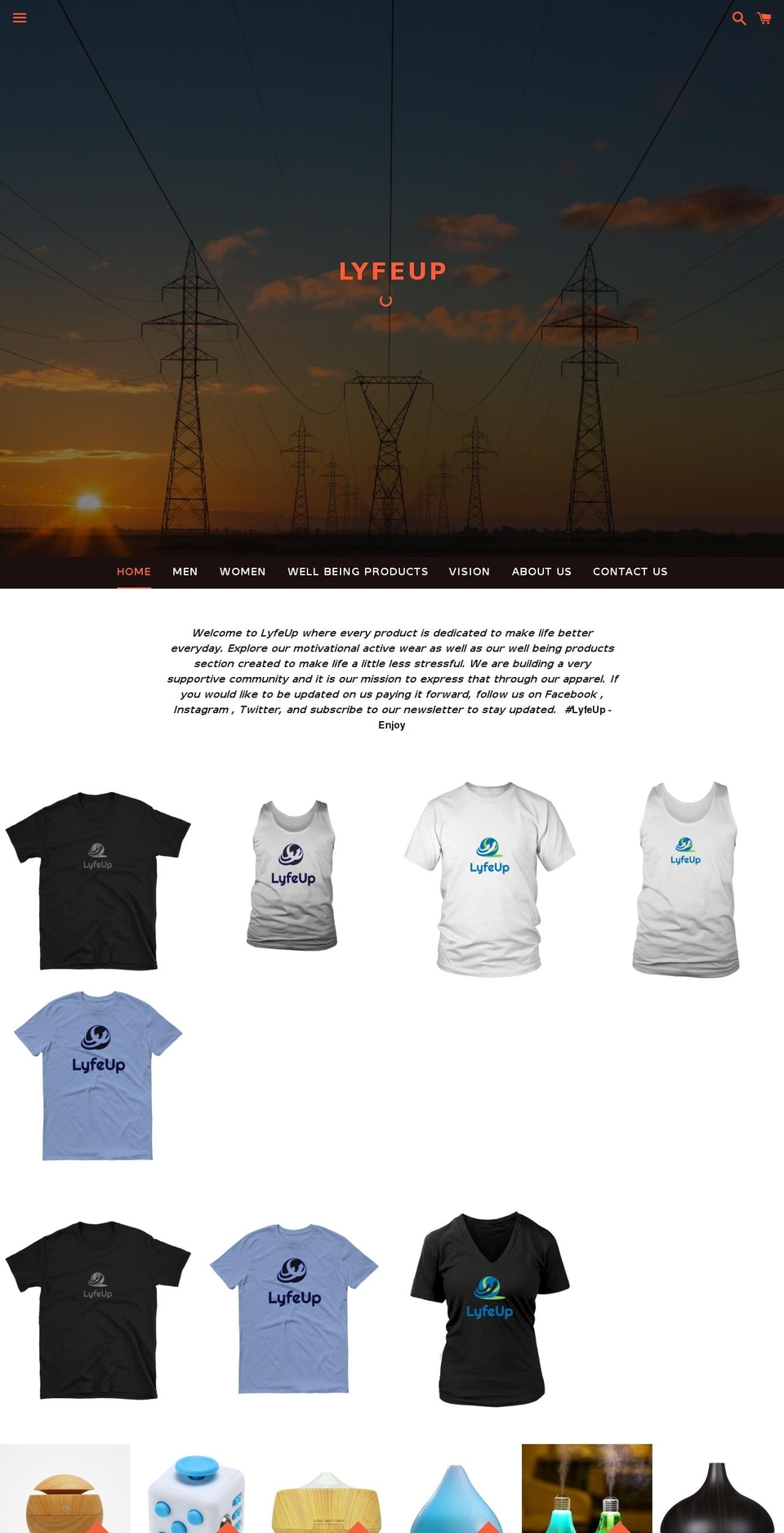 lyfeup365.com — Shopify storefront screenshot