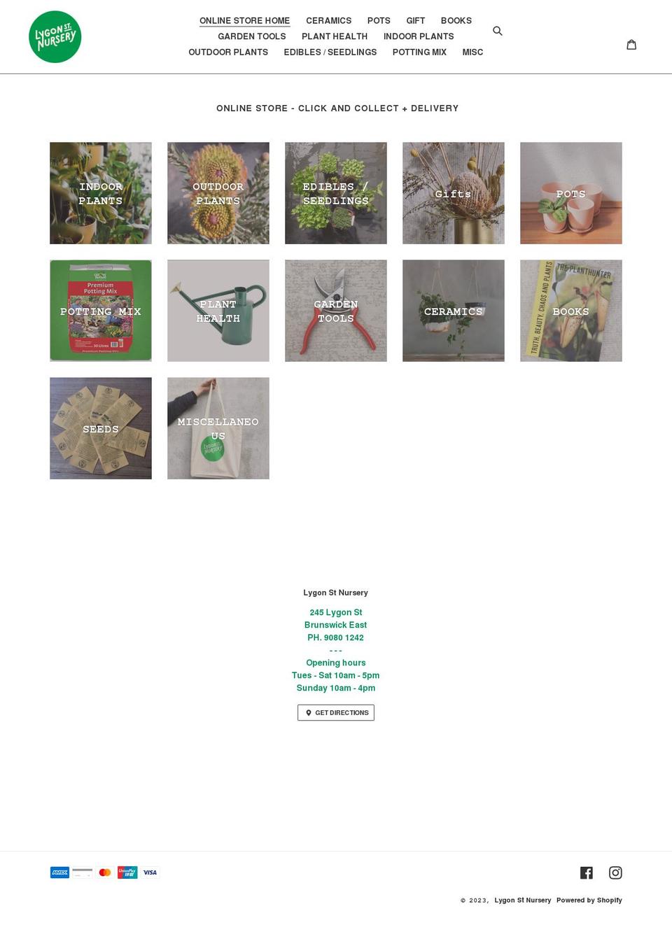 lygon-st-nursery.myshopify.com shopify website screenshot