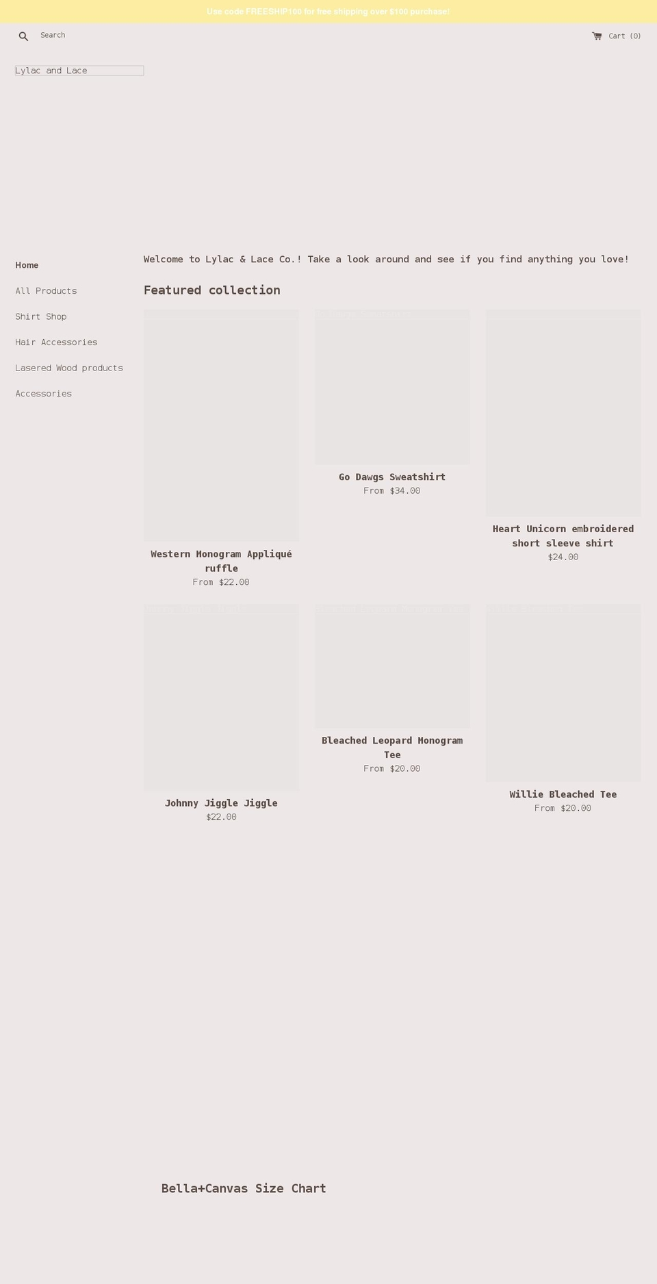 lylacandlace.com shopify website screenshot