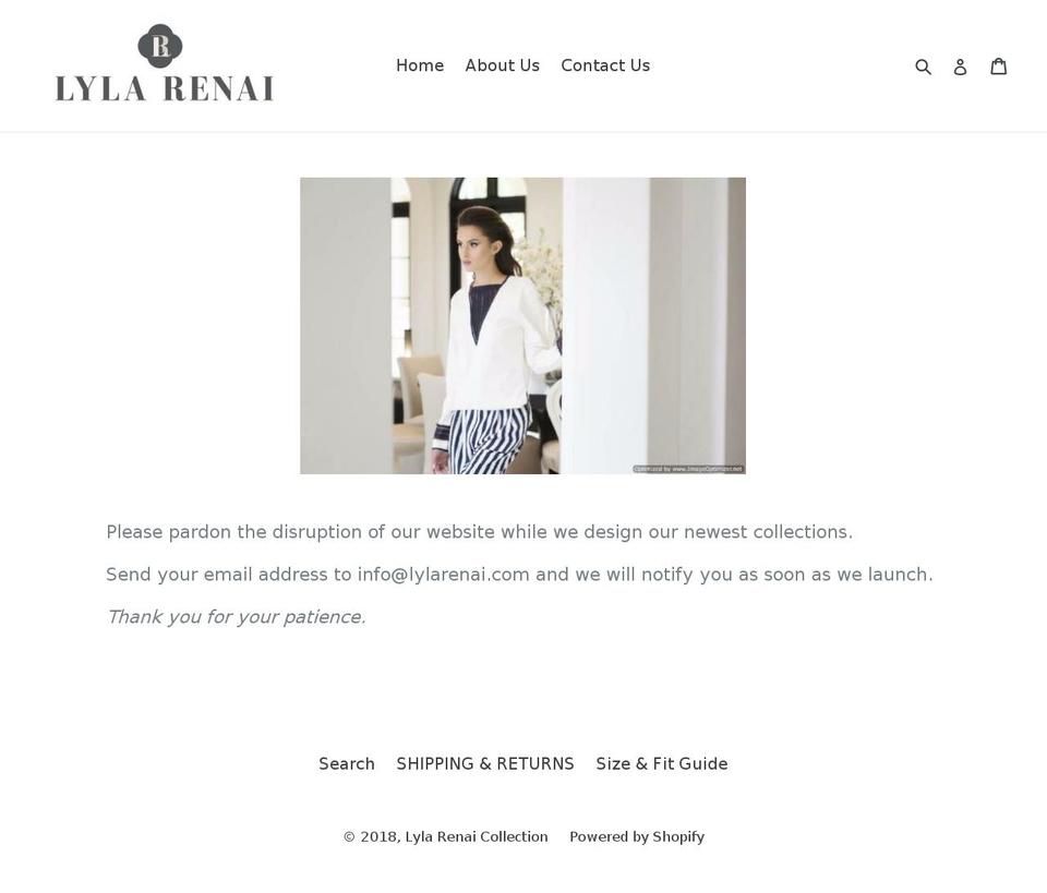 lylarenai.com — Shopify storefront screenshot