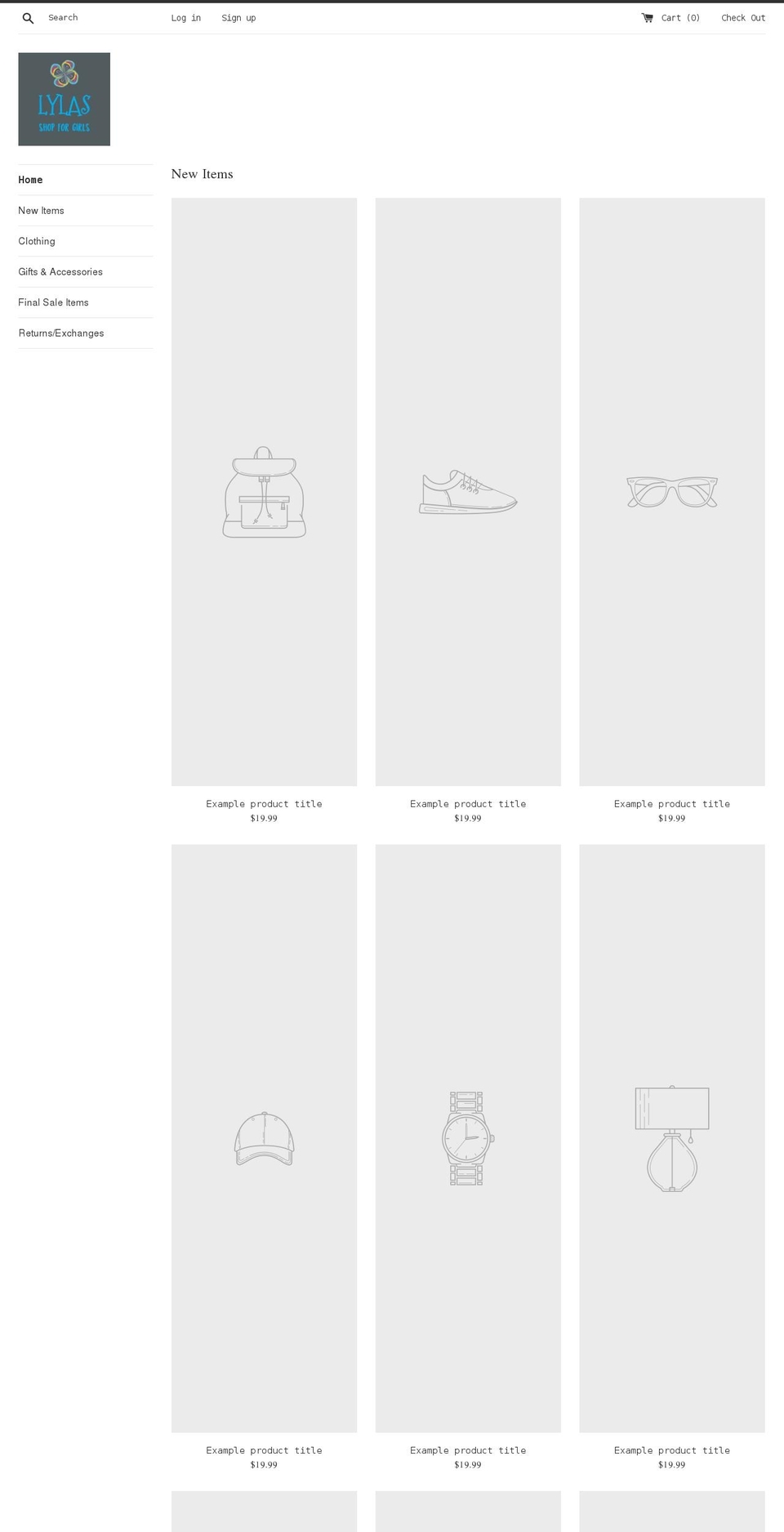 lylasgirl.com shopify website screenshot