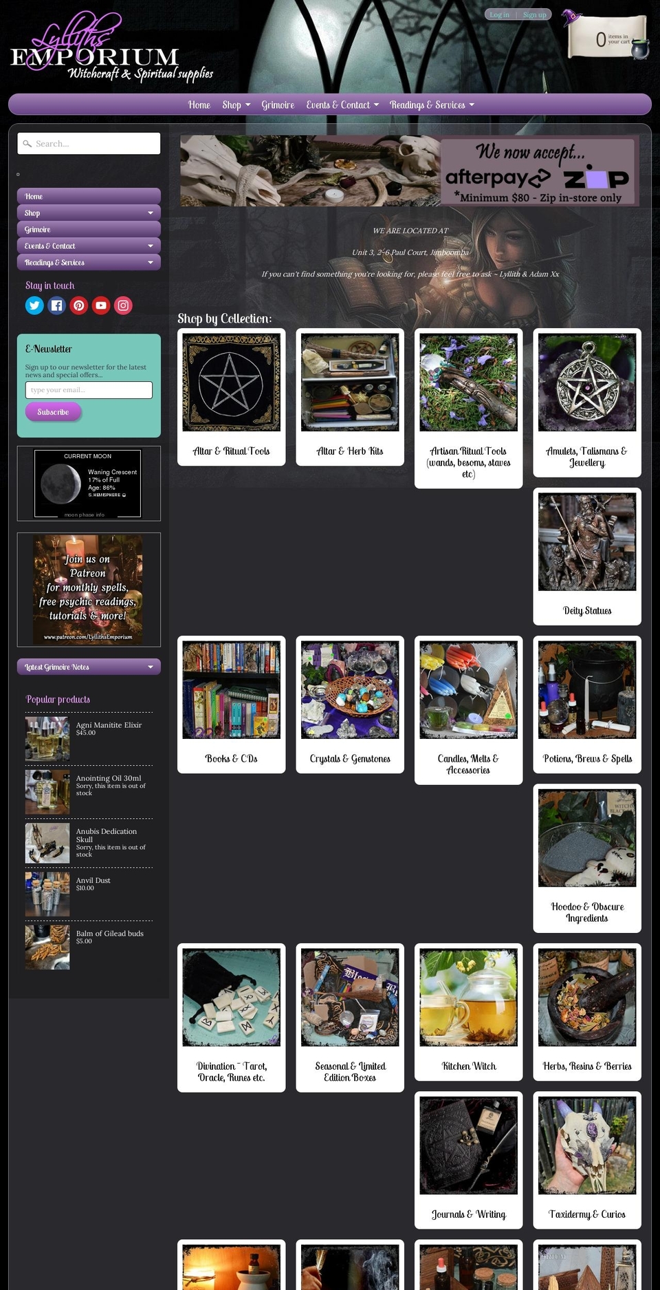 lyllithsemporium.com.au shopify website screenshot