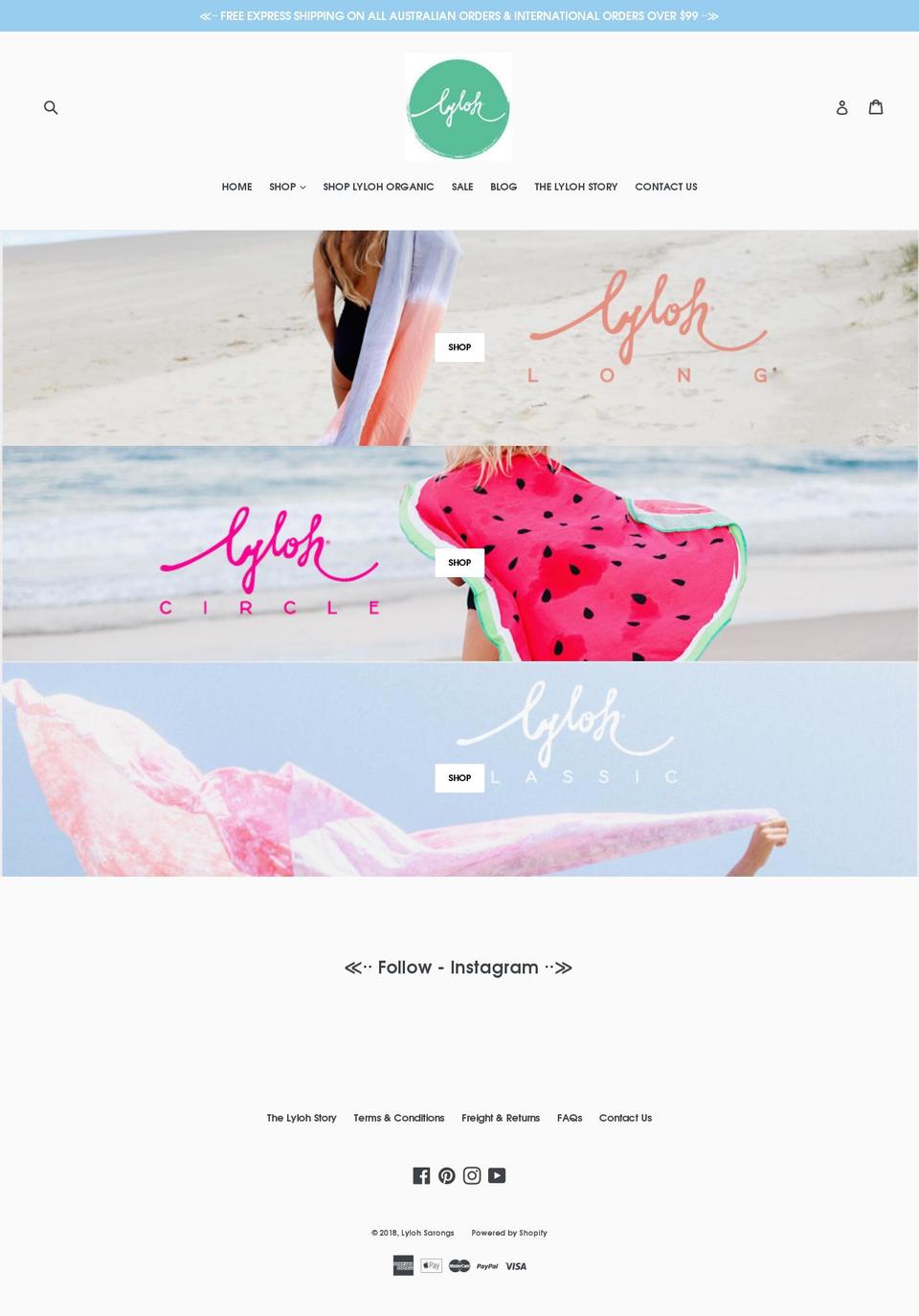 lyloh.com — Shopify storefront screenshot