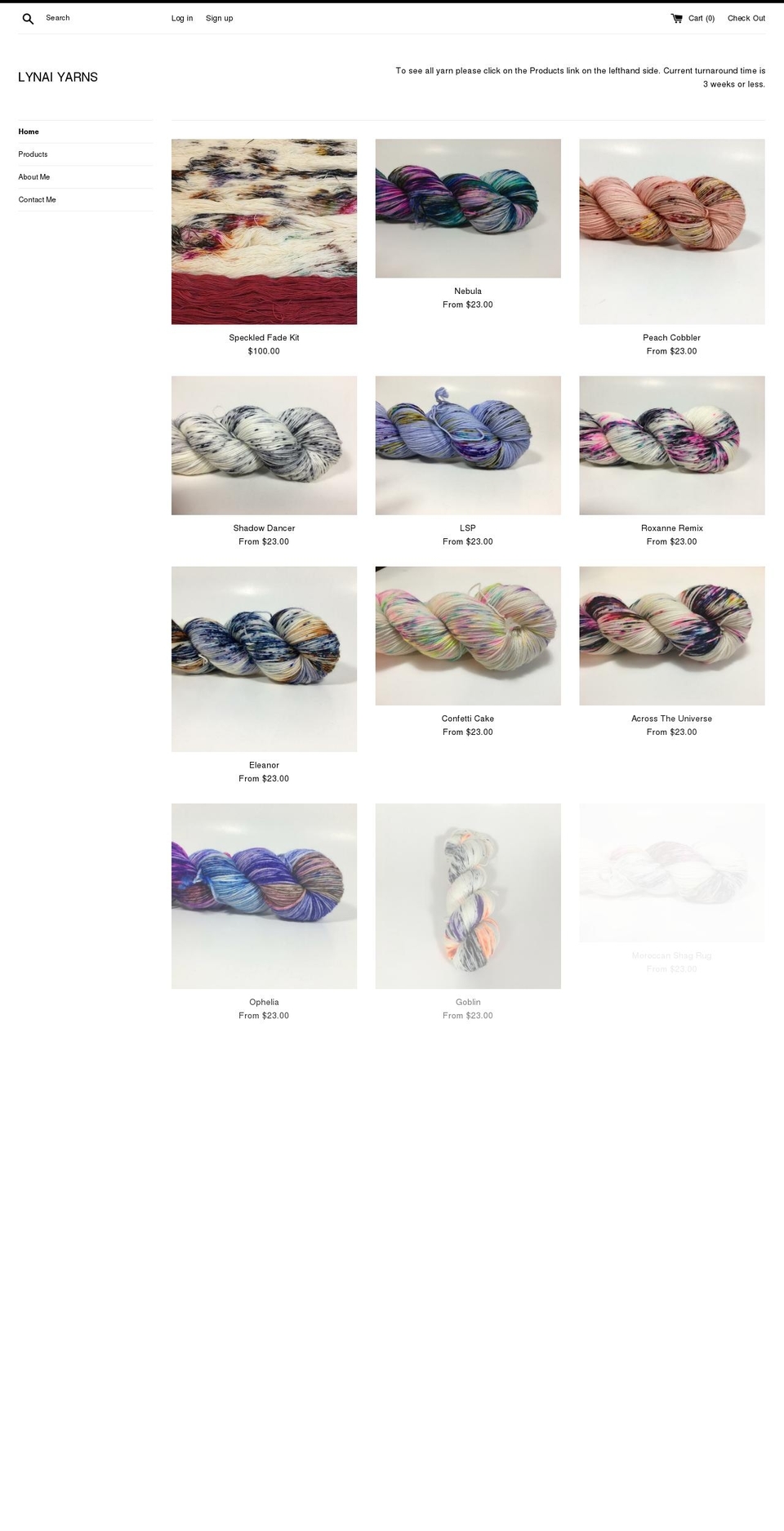lynaiyarn.com — Shopify storefront screenshot