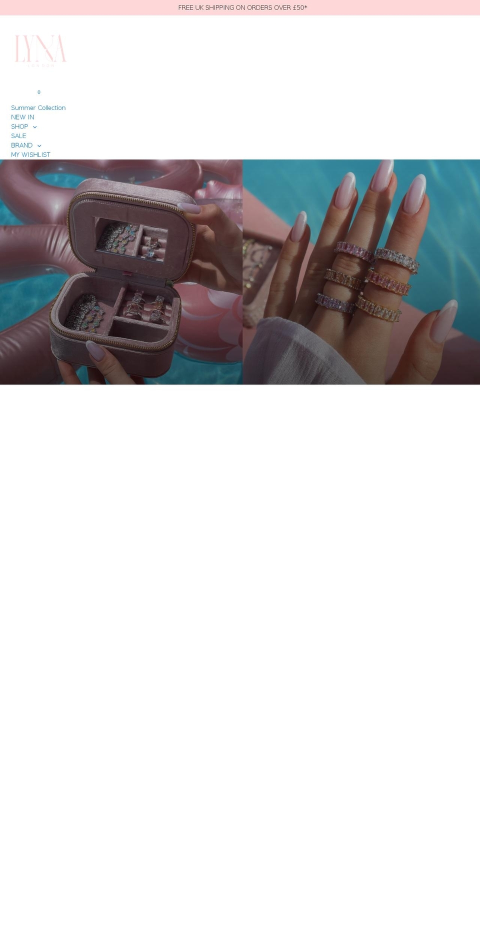 lynalondon.com shopify website screenshot