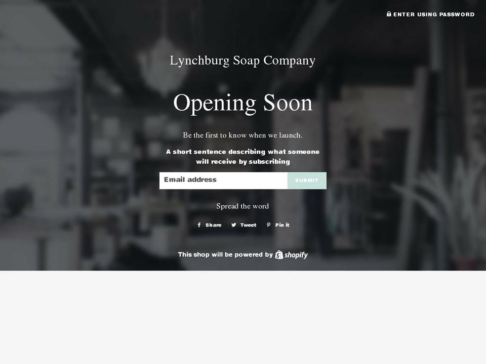 lynchburgsoapcompany.com shopify website screenshot