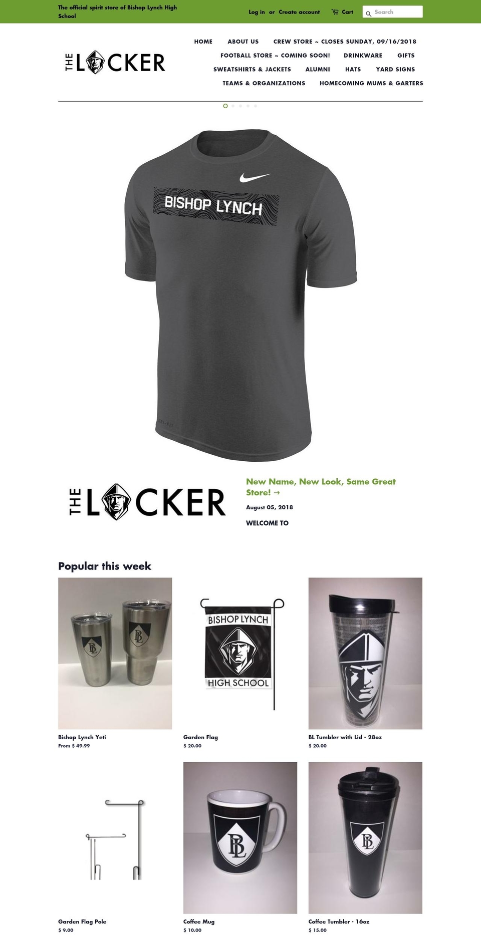 lynchlocker.org shopify website screenshot