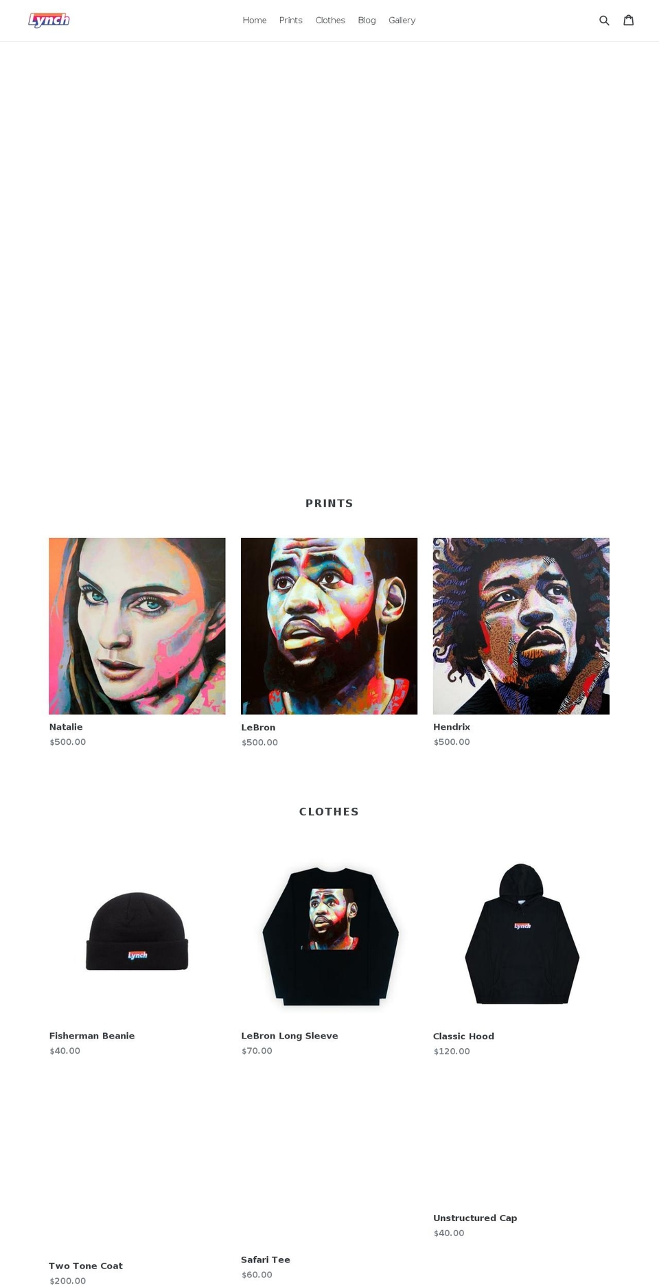 lynchmelbourne.com — Shopify storefront screenshot