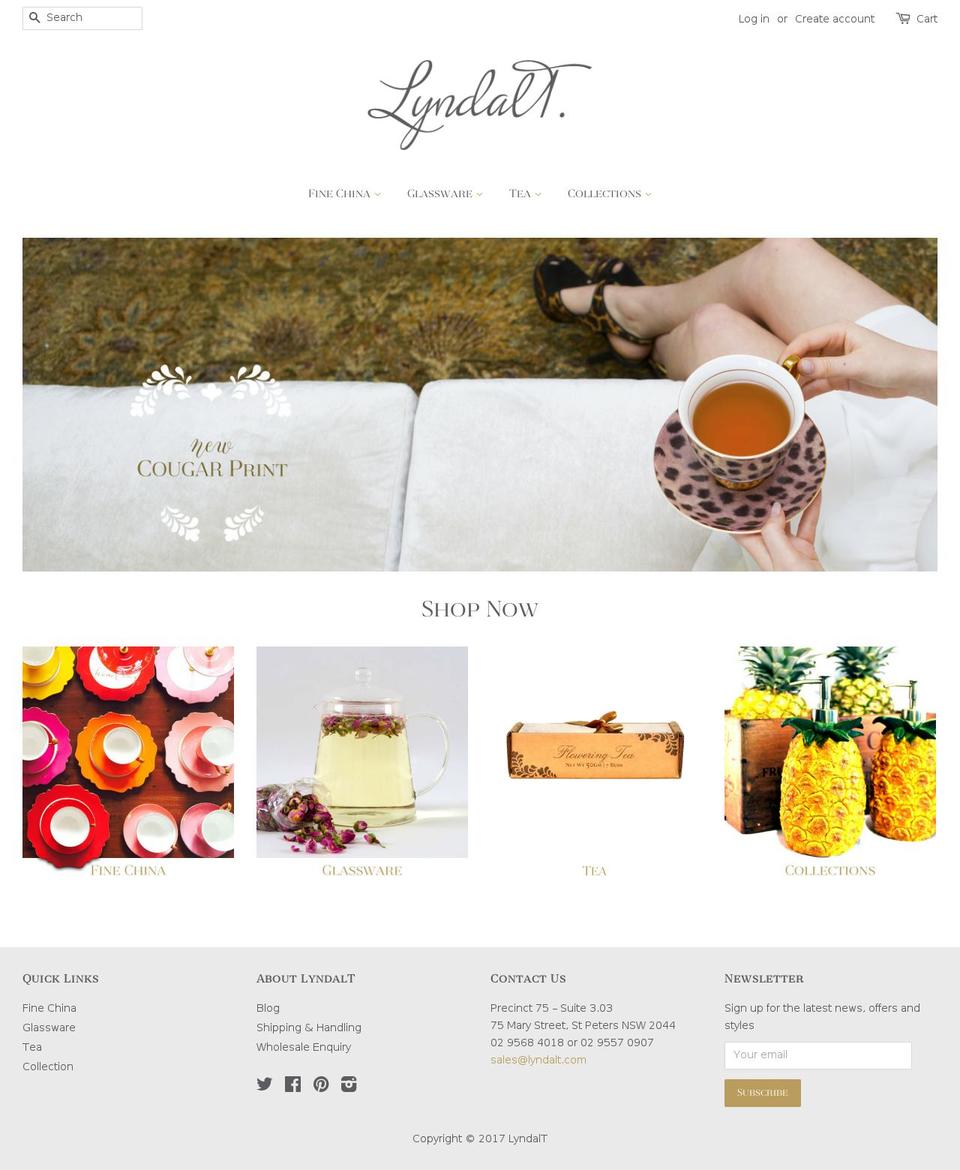 lyndalt.com shopify website screenshot