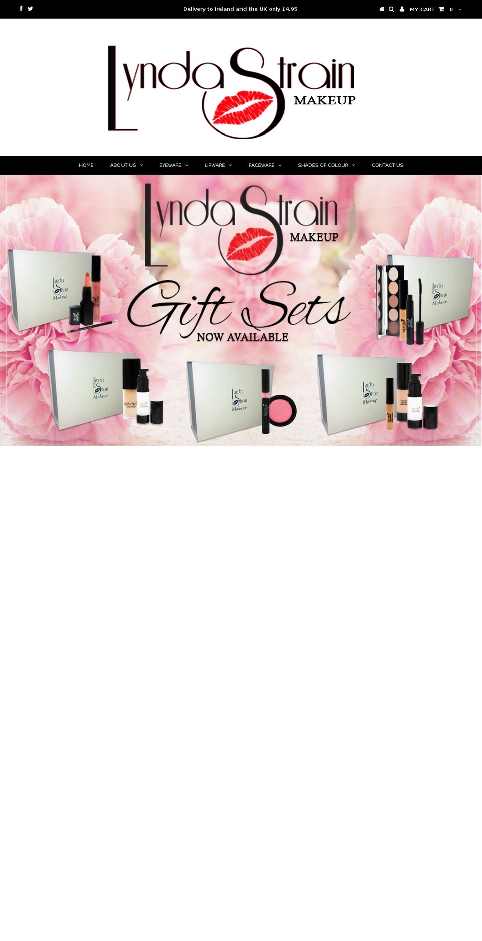 lyndastrainmakeup.com shopify website screenshot