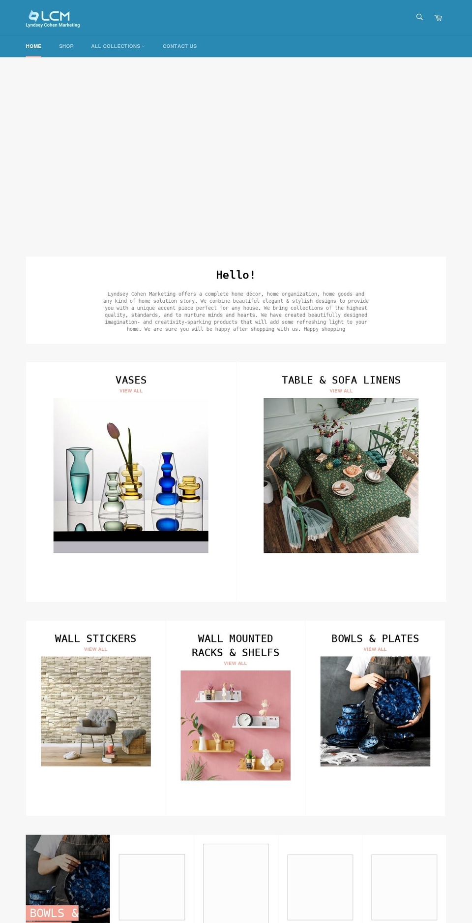 lyndseycohenmarketing.com shopify website screenshot