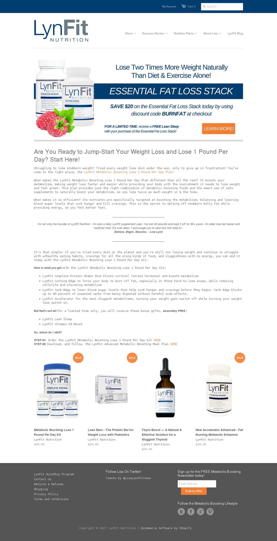 lynfit.com shopify website screenshot