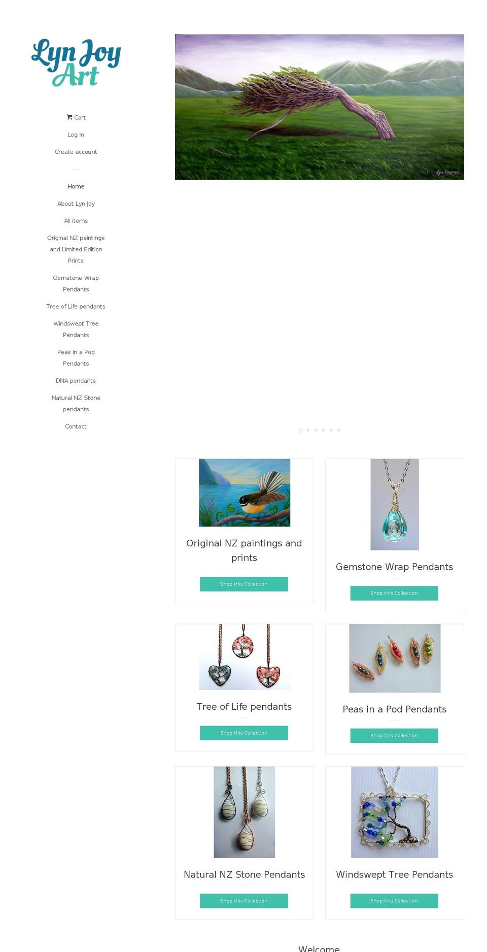 lynjoyart.com shopify website screenshot