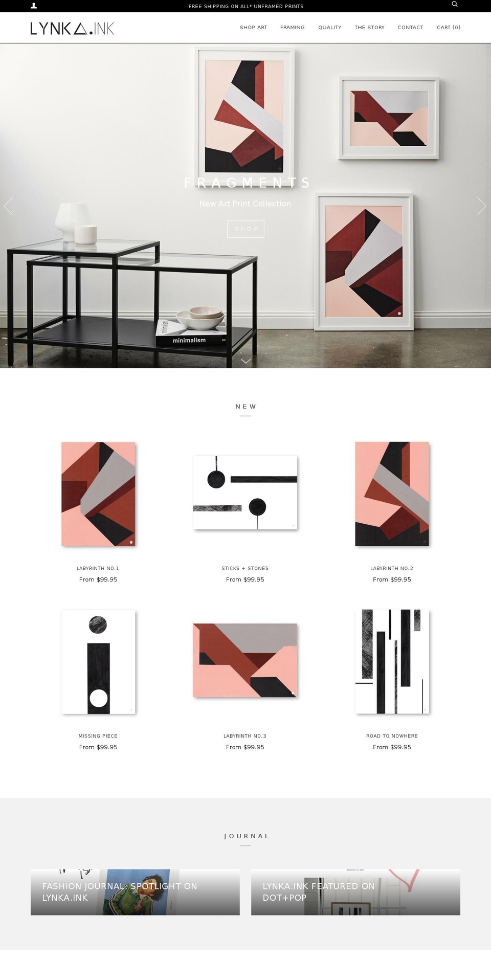 lynkaink.com — Shopify storefront screenshot