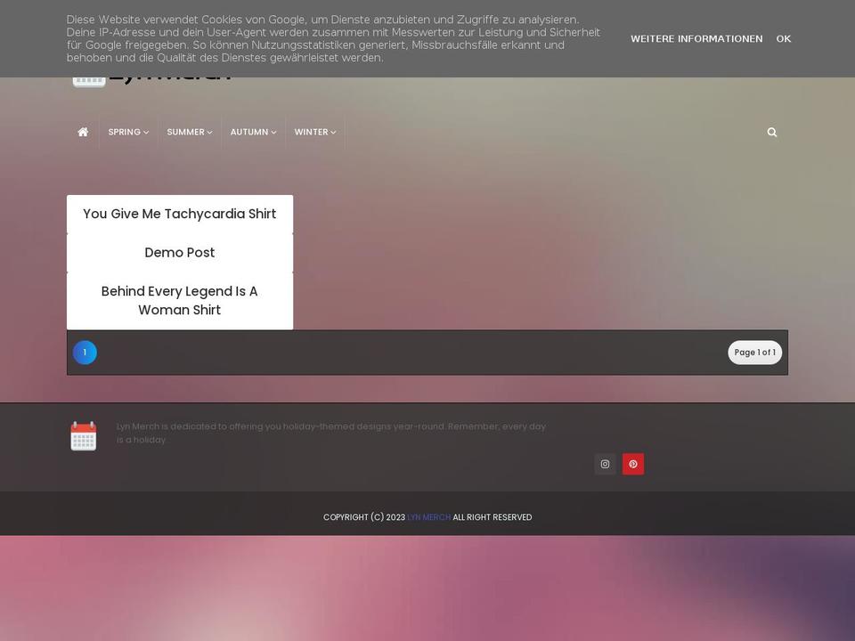 lynmerch.com — Shopify storefront screenshot