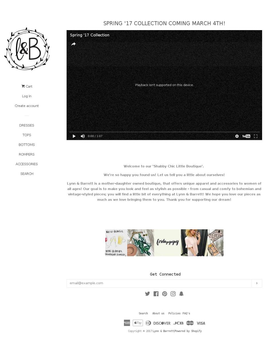 lynnandbarrett.com shopify website screenshot
