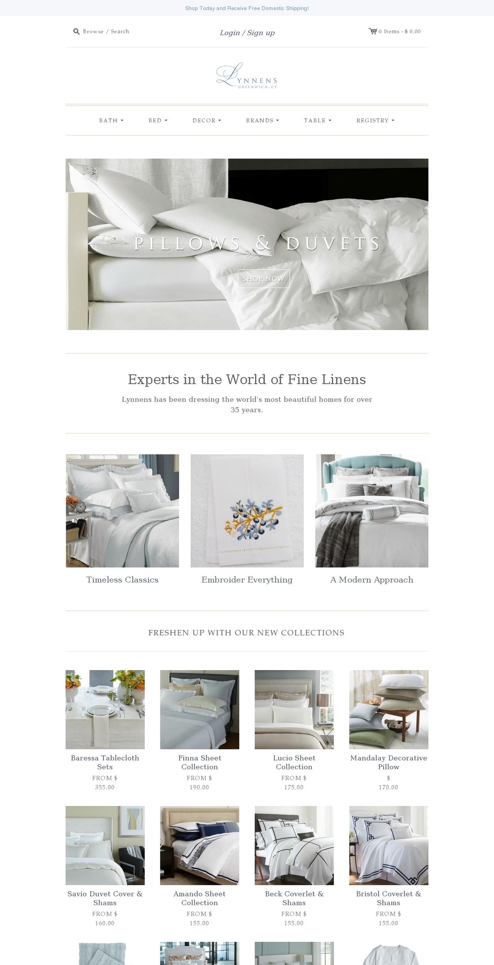 lynnens.com shopify website screenshot