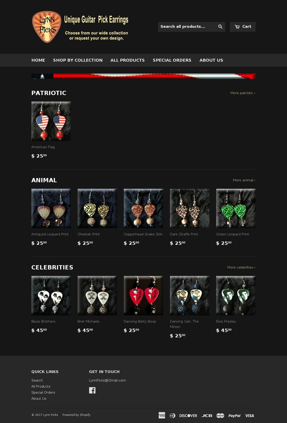 lynnpicks.com shopify website screenshot