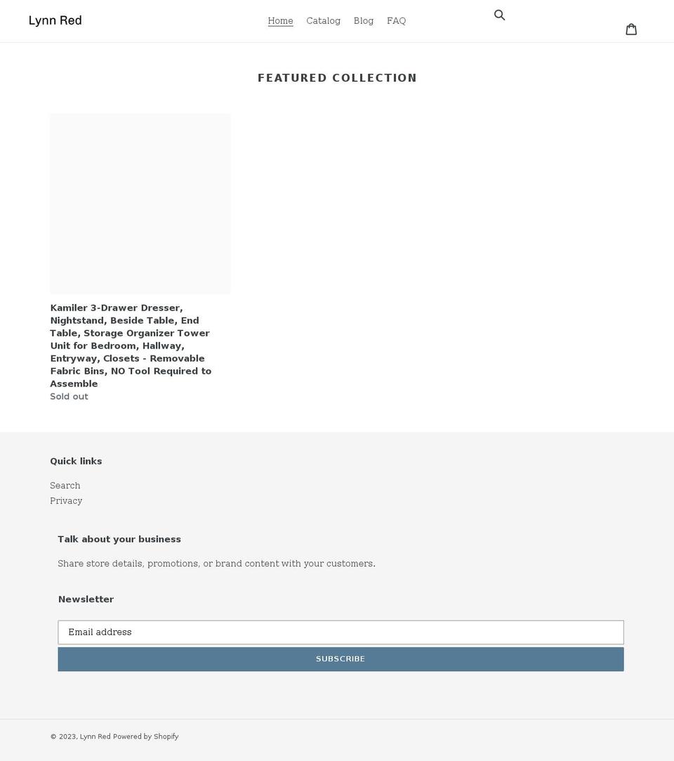lynnred.com shopify website screenshot
