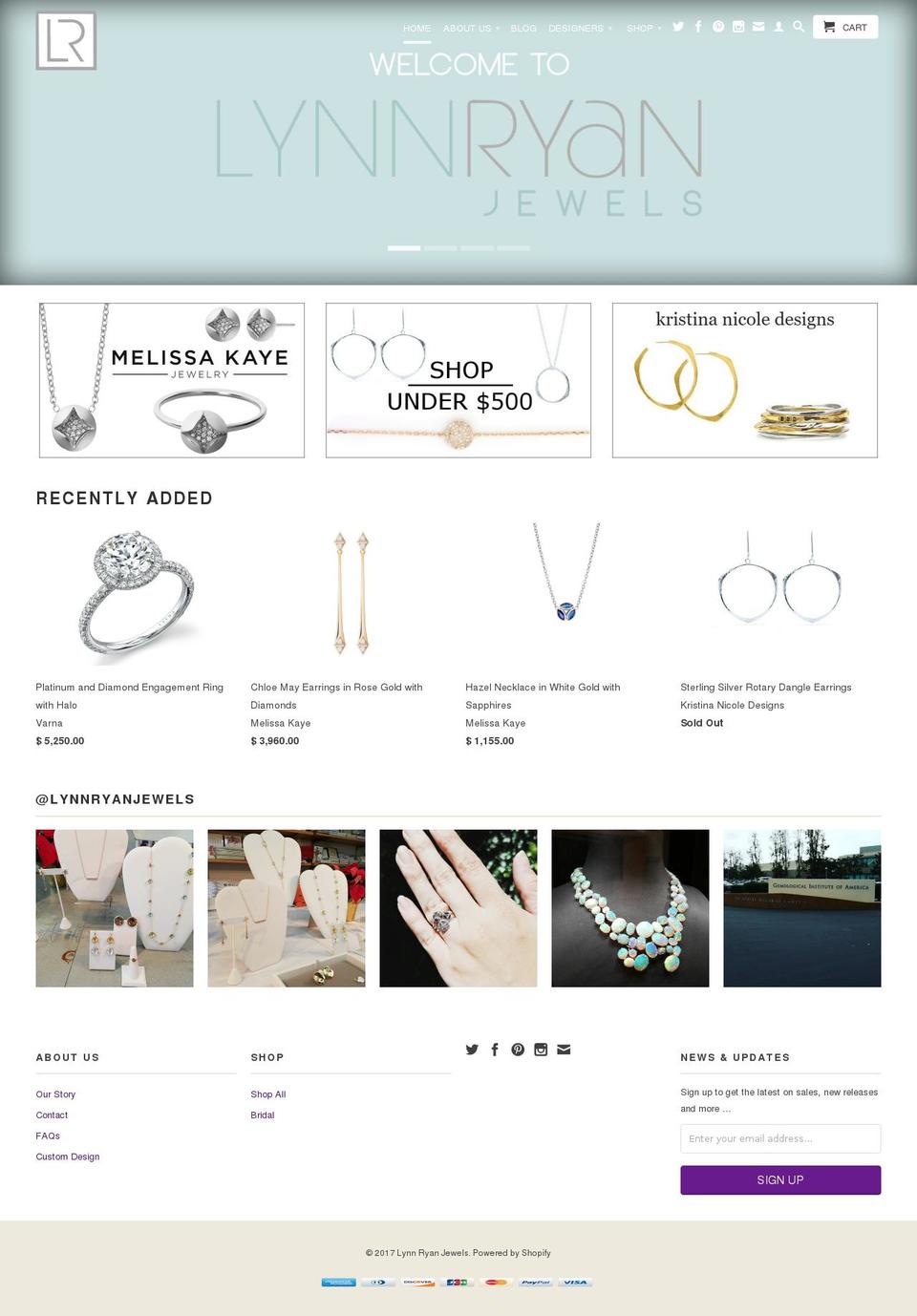 lynnryan.com shopify website screenshot